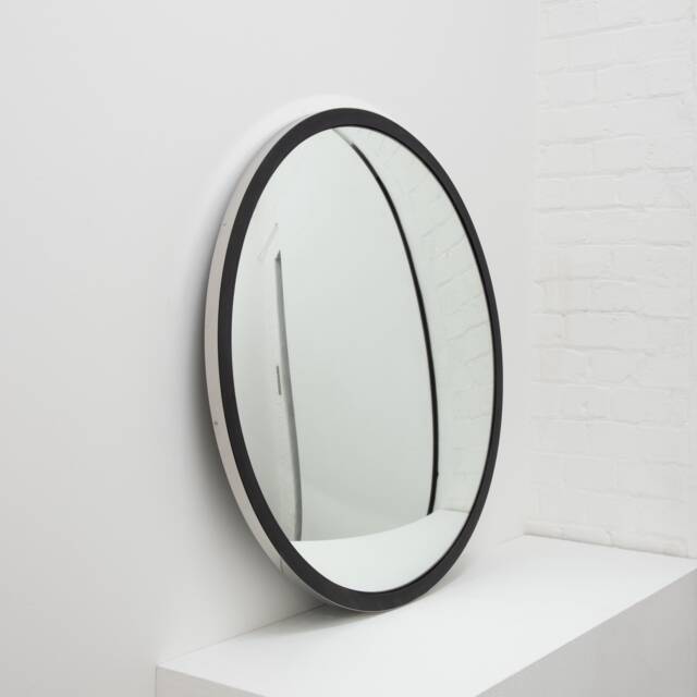 Orbis??? Stunning Round Convex Mirror With Polished Stainless Steel Frame - image 1