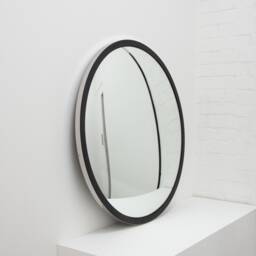 Orbis??? Decorative Round Convex Mirror With Polished Stainless Steel Frame