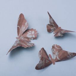 3D Butterfly Wall Art French Linen Paper Butterflies For Decor, Nursery, Children's Room - thumbnail 3