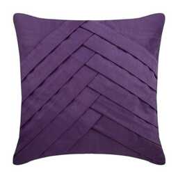 "Luxury Pintucks, Textured, Striped Purple Pillow Case Cover 24""x24""/26""x26" - thumbnail 3