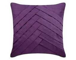 "Luxury Pintucks, Textured, Striped Purple Pillow Case Cover 24""x24""/26""x26" - thumbnail 2