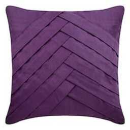 "Luxury Pintucks, Textured, Striped Purple Pillow Case Cover 24""x24""/26""x26" - thumbnail 1