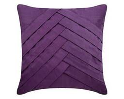 "Luxury Pintucks, Textured, Striped Purple Pillow Case Cover 24""x24""/26""x26" - thumbnail 2