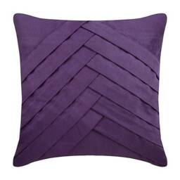"Luxury Pintucks, Textured, Striped Purple Pillow Case Cover 24""x24""/26""x26" - thumbnail 3