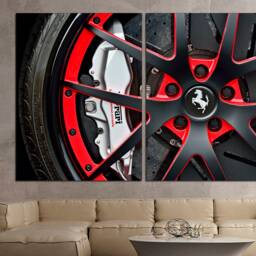 Ferrari Sport Car Large Wall Art Canvas Decoration Poster Boys Room Decor - thumbnail 2