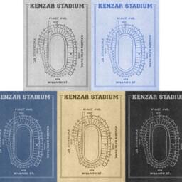 Vintage Print Of Kenzar Stadium Seating Chart On Photo Paper, Matte Or Canvas - thumbnail 3