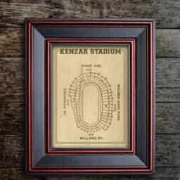 Vintage Print Of Kenzar Stadium Seating Chart On Photo Paper, Matte Or Canvas - thumbnail 2