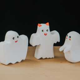 Halloween Figures Ghost Toys, Open Ended Play, Montessori Activity, Wooden Ghost, Handmade Decor, Waldorf Toy - thumbnail 3