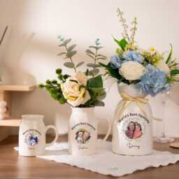 Best Nanny Flower Vase, Personalized Vase With Photo, Mum Nanna Grandma Home Decor, Ceramic Birthday Gift, Christams Gift For - thumbnail 3