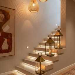 Handmade Gold Brass Lantern Light - Hanging Lanterns Lamp - thumbnail 3