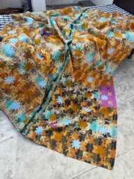 Cotton Kantha Suzani Quilt Artistic Bohemian Bedspread - thumbnail 1