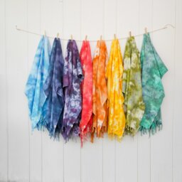 Custom Hand-Dyed Turkish Cotton Towel Tie-Dye Peshtemal