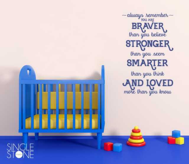 Nursery Always Remember Wall Decal Quote - Vinyl Text Sticker Art Custom Home Decor - image 1