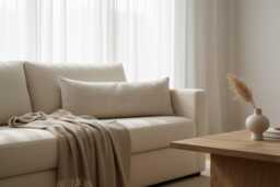 Handwoven Raw Cotton Lumbar Pillow Cover - Neutral Boho Farmhouse Cushion 12x36
