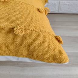 Natural Raw Cotton Hand Loom Woven Dyed Textured Fabric Boho Cushion Cover 12x20, 14x20, 18x18, 20x20, 22x22, 24x24 Throw Pillow - thumbnail 3