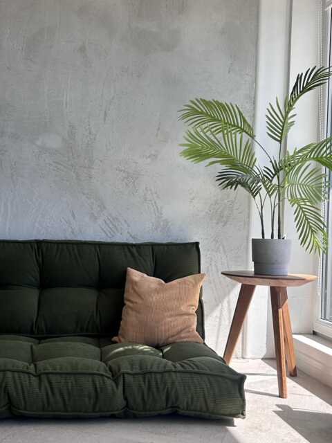 Boho Tufted Corduroy Floor Cushion With Linen & Velvet Options - image 1