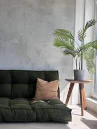 Boho Tufted Corduroy Floor Cushion With Linen & Velvet Options