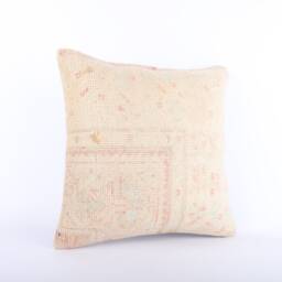 Handwoven Turkish Kilim Pillow Cover Boho Home Decor - 18x18 - thumbnail 2