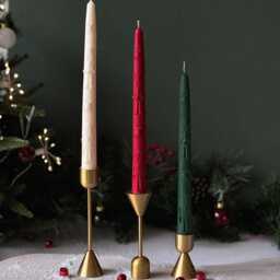 Nutcracker Taper Candles - Set Of 2 Christmas Dinner Decor - thumbnail 3