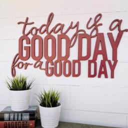 Today Is A Good Day Wood Sign - Farmhouse Style Wall Decor - thumbnail 3