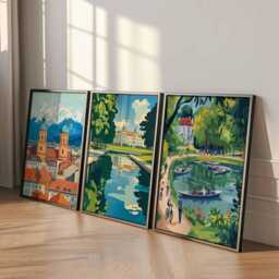 Set Of 3 Munich Posters, Germany Travel Prints, German City Wall Art Set, Bavarian Decor, Oktoberfest Gift Art, Europe Prints - thumbnail 3
