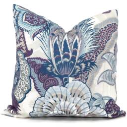 Schumacher Zanzibar Hyacinth Pillow Cover Floral Accent - thumbnail 1