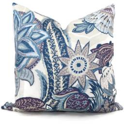 Schumacher Zanzibar Hyacinth Pillow Cover Floral Accent - thumbnail 2