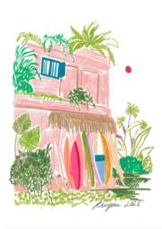 Mirissa Sketch/ Travel Illustration/Art Print A5, A4, A3, A2 Wall Birthday Housewarming Gift Anniversary - thumbnail 1