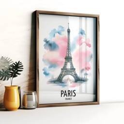 Paris Travel Print - France Watercolour Poster Design - Wall Artwork Holiday Gifts Home Decor Art Gift City Painting - thumbnail 3