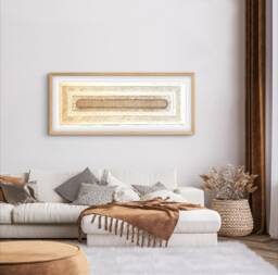 Handmade Mexican Amate Paper Wall Art - Xl 15.5X47 Modern - Unframed - thumbnail 1