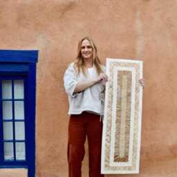 Handmade Mexican Amate Paper Wall Art - Xl 15.5X47 Modern - Unframed - thumbnail 2