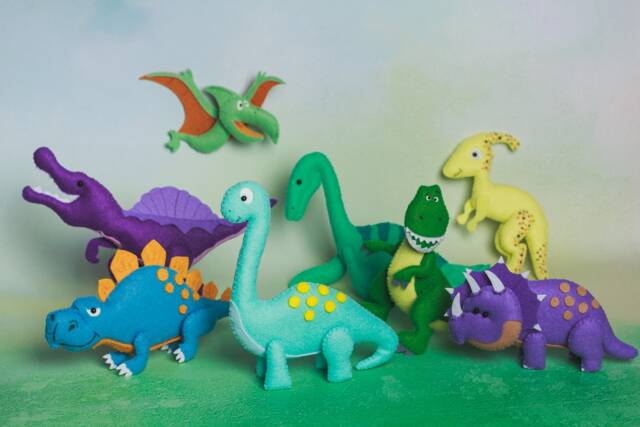 Personalized Felt Dinosaur Ornament Christmas Ornaments For Hangingt-Rex Dino Nursery Decor - image 1