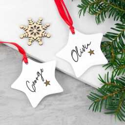 Personalised Christmas Star Decoration - thumbnail 2