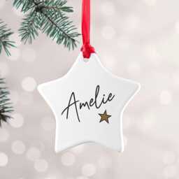 Personalised Christmas Star Decoration - thumbnail 1