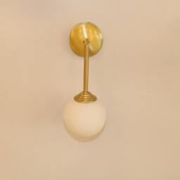Wall Globe Lamp Brass Light Vanity Fixture, Sconce, Mid Century Light, Feraro Model Ranor Lighting Design #552 - thumbnail 2