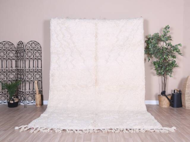 Authentic Moroccan Rug, Beni Ourain Rug 6x10 Ft, Wool - image 1