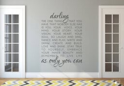 Darling Quote By Neil Gaiman Wall Decal - Vinyl Words Custom Home Decor - thumbnail 1