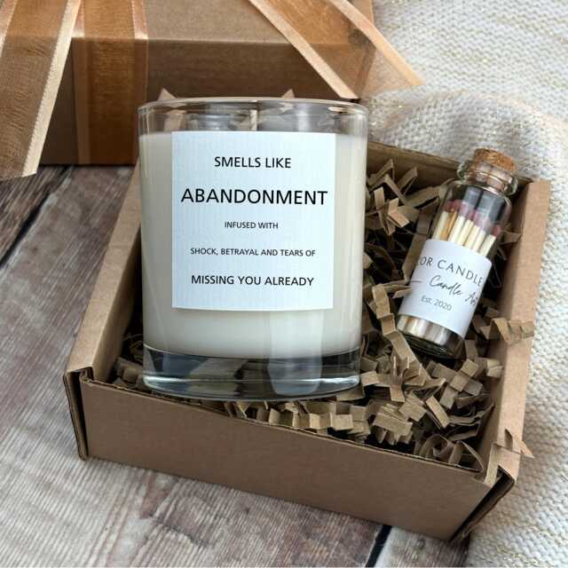 Smells Like Abandonment Candle - Funny Farewell Gift For Colleague - image 1