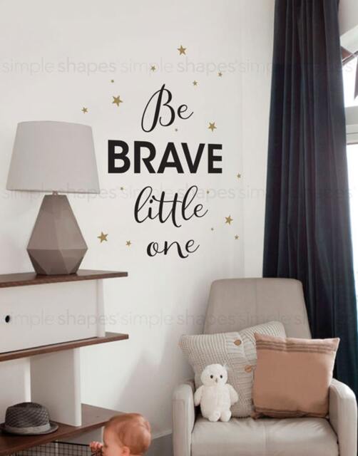 Be Brave Little One Wall Decal Kids Room Decor, Inspirational Quote - image 1