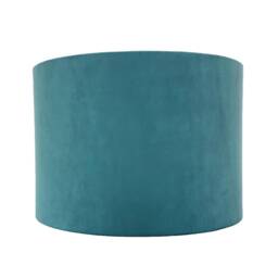 Teal Blue Velvet Lampshade With Blush Parrot Lining, Large Ceiling Lightshade - thumbnail 3