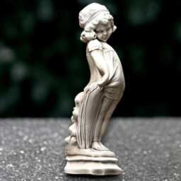 Concrete Children Sculpture Stone Girl Statue Outdoor Memorial Figurine Garden & Home Decor Handmade Children Lover Gift - thumbnail 3