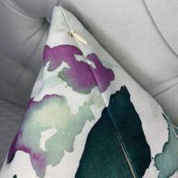 Olivia John Lewis & Partners Fabric, Floral Watercolour Effect Cushion Cover, Pillow Cotton Linen High Quality Made in UK - thumbnail 4