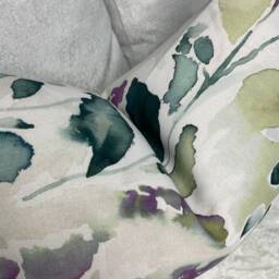 Olivia John Lewis & Partners Fabric, Floral Watercolour Effect Cushion Cover, Pillow Cotton Linen High Quality Made in UK - thumbnail 3