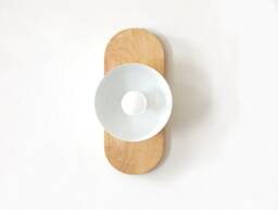 Maple Oval & White Dome Shade Mid Century Wall Fixture Light Modern Sconce Kitchen Bathroom Lighting Foyer