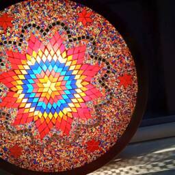 Flush Mount, Ceiling Flush Mosaic Lamp, Wall Multi Color Living Room Colourful Lamp - thumbnail 3
