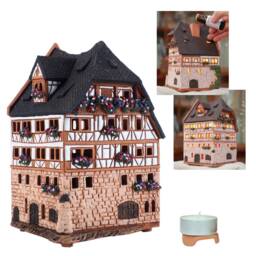 Handmade Ceramic Tealight Holder - Miniature Of Durers House in Nurnberg, Germany - thumbnail 3