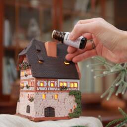 Handmade Ceramic Tealight Holder - Miniature Of Durers House in Nurnberg, Germany - thumbnail 2