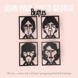 The Beatles, Beatles Wall Art, Pop 60's Collectible, Paul Mccartney, John Lennon, Memorabilia, Art - thumbnail 2