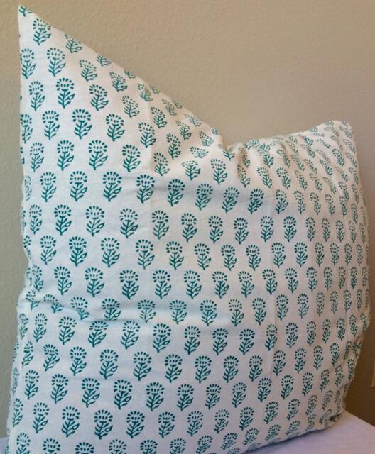 26x26 Euro Sham/ Blue Decorative Pillows/ Pillow Cover/ Cushion Cover Green/Throw Pillows Floor Accent - image 1