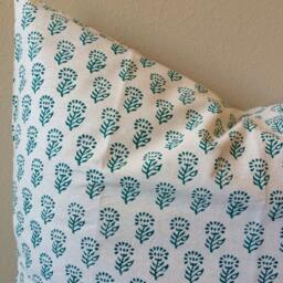 26x26 Euro Sham/ Blue Decorative Pillows/ Pillow Cover/ Cushion Cover Green/Throw Pillows Floor Accent - thumbnail 2